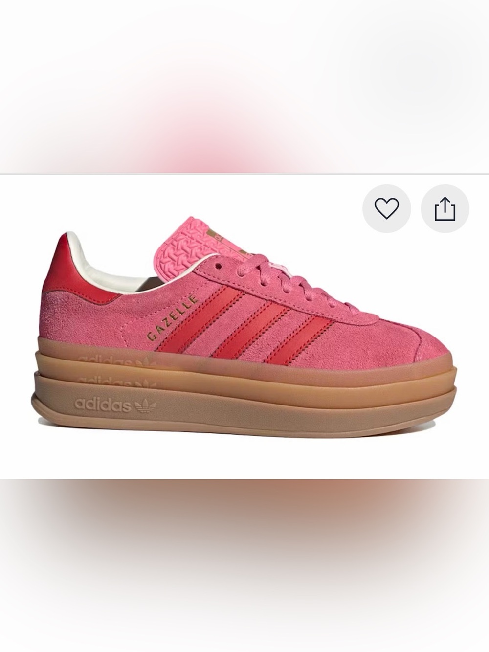 Adidas Gazelle Bold “Rose/Scarlett Red”♥️